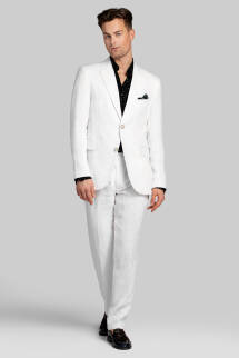 Spodnie lniane - len 100% w kolorze białym