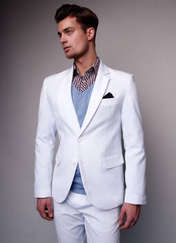 Garnitur  w kolorze białym Sztokholm Suit 