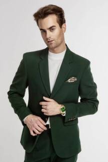 TUSCANY Suit - garnitur w kolorze zieleń butelkowa 